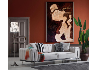 Wohnzimmer Grau Sofa Couch Dreisitzer Modern Polstersofas Neu Sitz Möbel