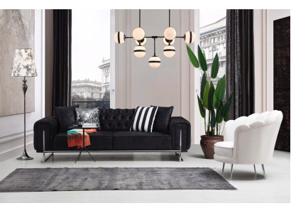 Modern Möbel Wohnzimmer Komplett Sofa Couch Dreisitzer Polstermöbel Sessel