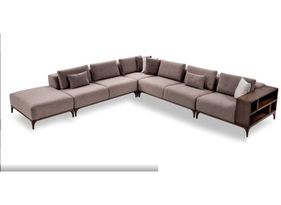 Wohnzimmer Ecksofa L-form Holz Modernen Luxus Design Eckgarnitur Eckcouch