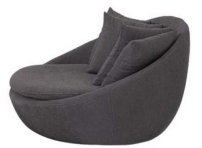 Sessel Polster Sitzer Modern Design Grau Lounge Luxus Wohnzimmer Club