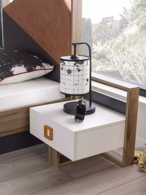 Kindermöbel Garnitur Kinderbett Kinderzimmer Bett Holz Grau Set 4tlg