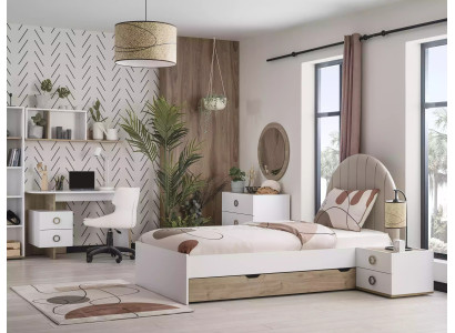 Bettrahmen Kinderbett Kindermöbel Kinderzimmer Bett Holz Weiß Modern