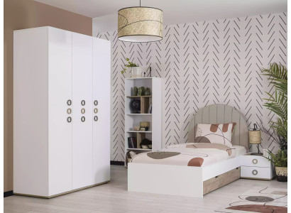 Design Kinderzimmer Komplete Bett Kindermöbel Holz Weiß Set 4tlg Neu