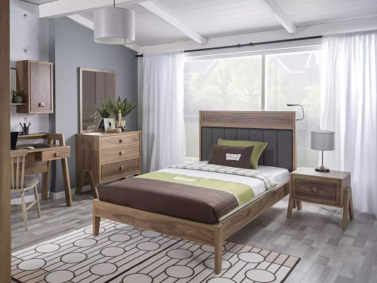 Bettrahmen Kindermöbel Bett Holz Braun Jugendbett 100 cm Klassiche