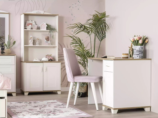 Computertisch Schreibtisch Kinderschreibtisch Holz Bücherregal Weiß