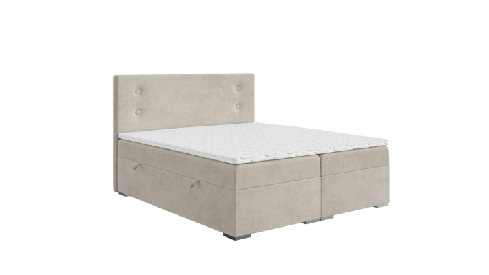 Schlafzimmer Bett Polster Modern Design Luxus Doppelbett Beige Boxspringbett