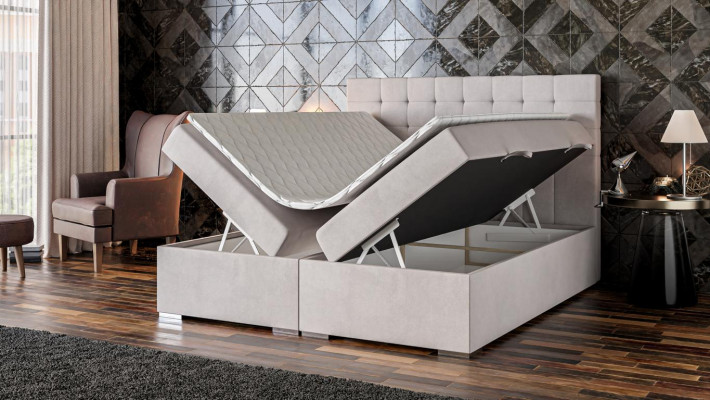 Bett Möbel Modern Design Doppelbett Luxus Schlafzimmer Textil Boxspringbett