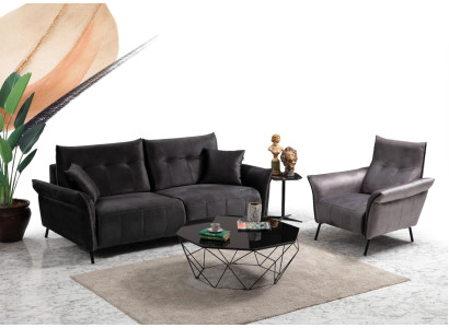 Wohnzimmer Garnitur Modern Design Möbel Luxus Sofagarnitur Set 2 tlg.