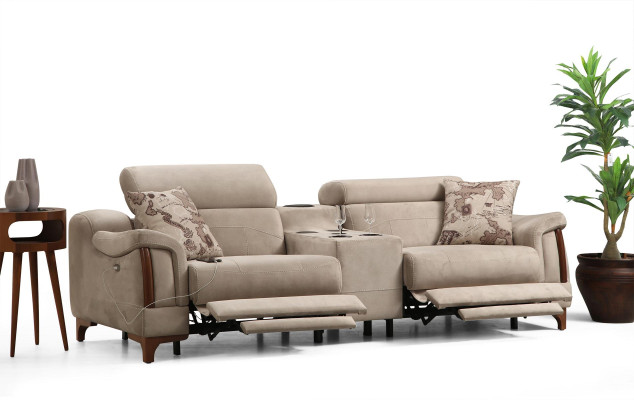 Sofa Set Modern Sofagarnitur Neu Möbel Wohnzimmer Designer Polster Textil