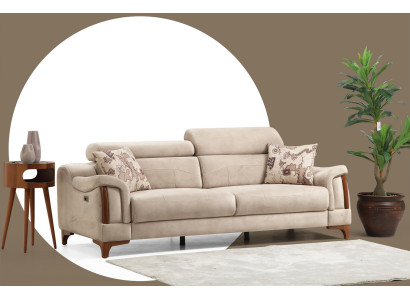 Dreisitzer Sofa Couch Wohnzimmer Designer Möbel Modern Polster Textil