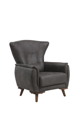 Modern Sessel Luxus Wohnzimmer Polstermöbel Grau Sitz Design Möbel