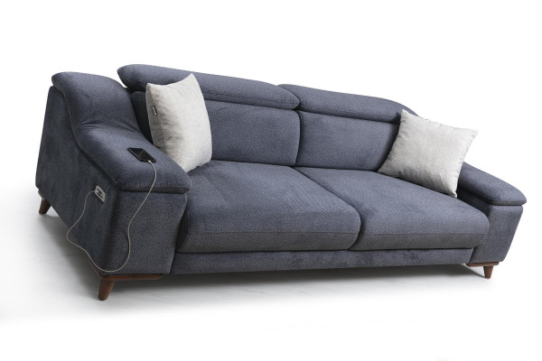 Design Dreisitzer Sofa Couch Polster Modernes Wohnzimmer Textil Sofas Neu Möbel