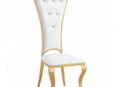 Stuhl Lehnstuhl Polster Holz Klassische Stühle Luxus Edelstahl Sessel