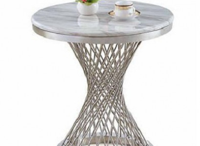 Runder Beistelltisch Couchtisch Edelstahl Luxus Möbel Wohnzimmer Runde