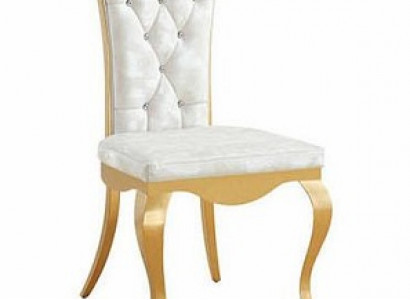 Luxus Lehnstuhl Stühle Design Möbel Esszimmer Edelstahl Weiß Edelstahl