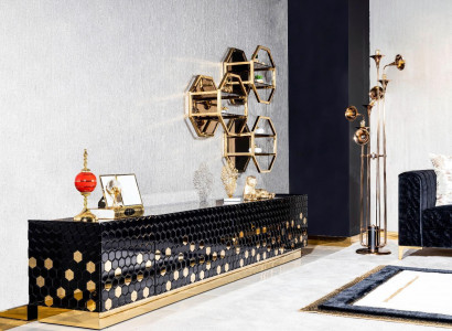 tv schrank rtv fernseher Ständer Sideboard schrank lowboard 260cm Metall