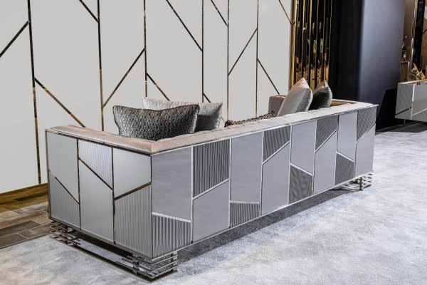 Sofagarnitur 3+3+1 Sitzer Couchtisch Beistelltisch Sofa Sessel Set 5tlg.