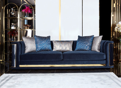 Luxus Dreisitzer Sofa 3 Sitzer Sofas Sitz Design Möbel Couchen Schwarz