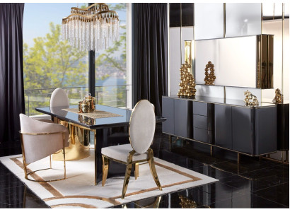 Esszimmer Tisch Esstisch 4x Stuhl Garnitur Tische Stühle Anrichte Set