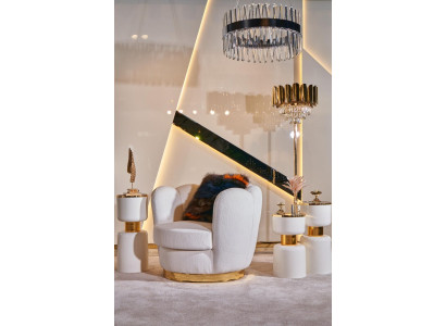 Sessel Design Wohnzimmer Polster Holz Textil Polster Moderne Luxus