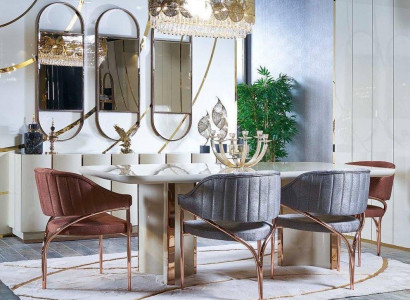 Esstisch Garnitur Gruppe Esszimmer Tisch Stuhl Set 4x Stuhl 5tlg Neu