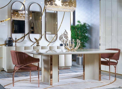 Luxus Tische Esszimmer Tisch Esszimmer Moderner Gold Edelstahl Sofort