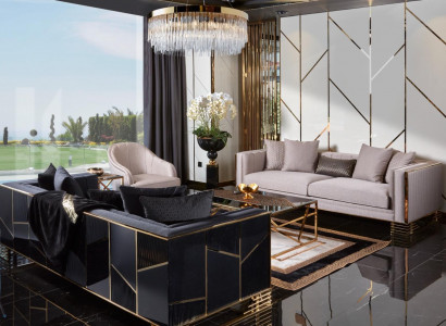 Sofagarnitur Sofa Sessel 3+3+1Sitzer Couchtisch Beistelltisch Set 5tlg