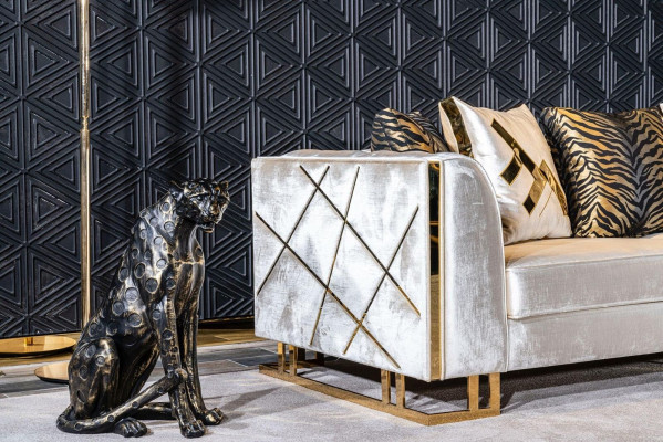 Wohnzimmer Sofagarnitur 3+3+1 Couchtisch Beistelltisch Set 5tlg Neu