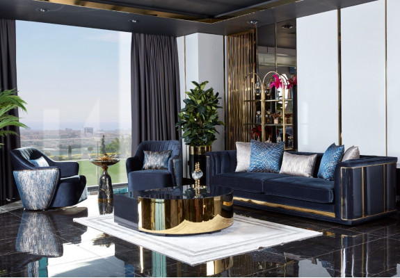 Sofagarnitur 3+3+1+1 Sitzer Couchtisch TV-Ständer Sofa Sofas Sessel