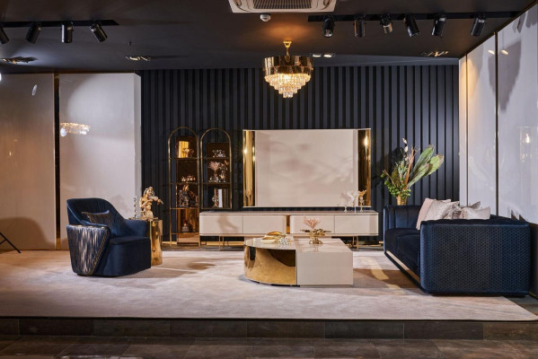 rtv Lowboard tv Ständer Sideboard Wohnzimmer Modern Holz Schwarz Design