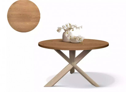 Rund Küche Esstisch Couchtisch Farbe Braun Stil Modern Holz 140cm