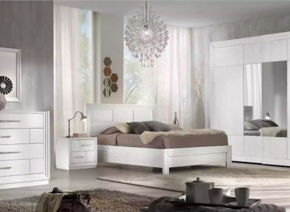 Luxus Komplettes Schlafzimmer Set Bett 2x Nachttische Kleiderschrank