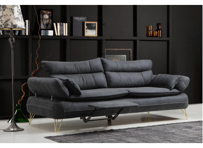 Dreisitzer Couch Polster Möbel Stoff Couchen Sofa Designer Einrichtung