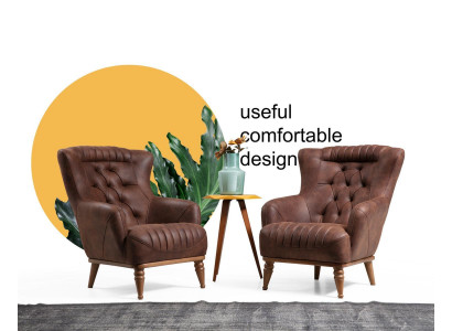 Luxus Möbel Design Sessel Modern Design Sessel Braun Wohnzimmer Neu