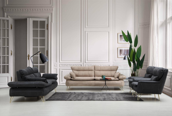 Sessel Sitz Sitzer Design Wohnzimmer Polster Luxus Schwarz Wartezimmer