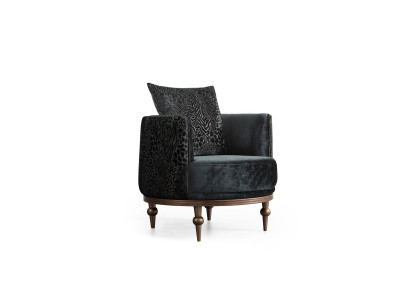 Rund Sessel Luxus Polster Design Textil 1 Sitzer Einsitzer Möbel Möbel
