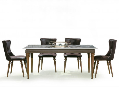 Komplett Set Esstisch 4x Stühle Esszimmer Set Ess Holz Tisch Tische 4tlg