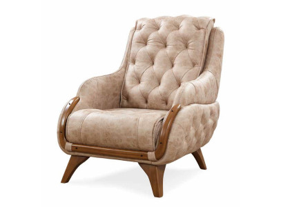 Sessel Sitz Klassisch Design Wohnzimmer Polster Einsitzer Leder Stil