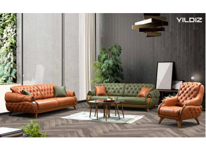 Sofagarnitur 3+3 Sitzer Sofa Couchen Sofas Luxus Gruppe Garnitur 2tlg