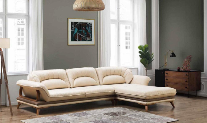 Wohnzimmer Textil L-Form Sofas Weiß Ecksofa Polstermöbel Eckgarnitur