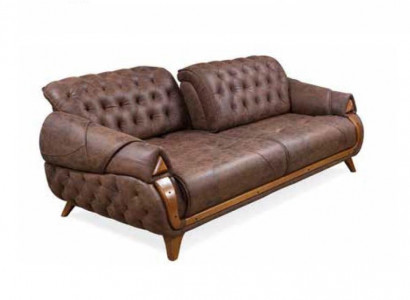 Dreisitzer Stoff Sofa Couch Polster Möbel Klassisch Wohnzimmer Design