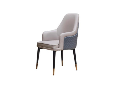 Esszimmerstühle Wohnzimmer luxuriöse Grau Stuhl mit Holzbeinen Modern neu