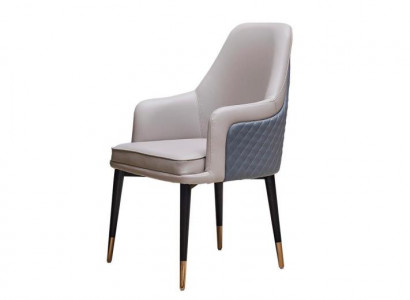 Esszimmerstühle Wohnzimmer luxuriöse Grau Stuhl mit Holzbeinen Modern neu