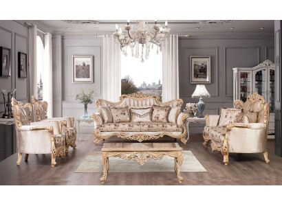 Sofagarnitur Couch Set Sofa Sessel Polster Möbel Couchtisch 5tlg. Neu