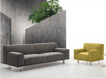 Sofagarnitur 3+1 Sitzer Textil Relax Set Design Sofas Polster Couchen alfitalia