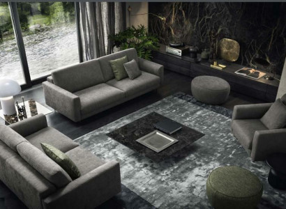 Sitzgarnitur 331 Sitzer Modern Holz exklusives Design Möbel Sessel Sofagarnitur