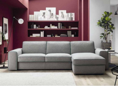 Moderne Luxus Ecke Textil Holz Sofa L-Form alfitalia Design Polster Wohnzimmer
