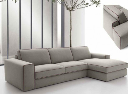 Stoff L-Form Couch Wohnlandschaft Ecksofa Modern Design Sofa Focus alfitalia