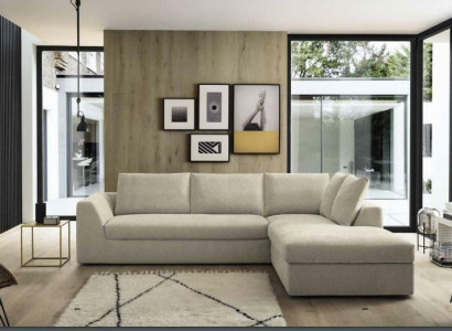 Luxus Ecksofa L-Form Sofas Couch Leder Möbel Sofas Stoff Design Neu alfitalia