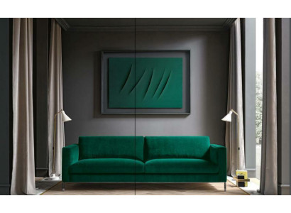 Wohnzimmer Grün Dreisitzer Stoff Design Couchen Polster Sofa Sofas Grüne Möbel